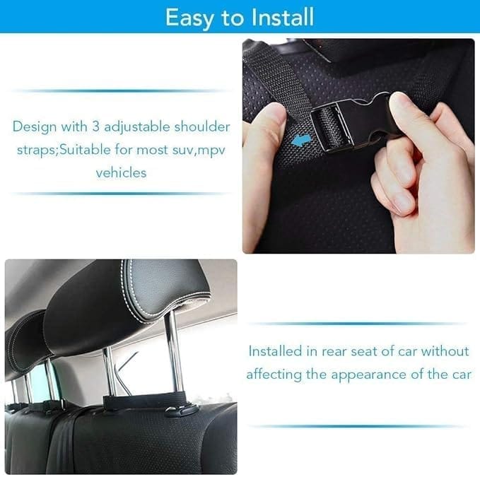 KIT & CO Backseat Car Trunk Organizer Super Capacity Car Hanging Trunk Organizer with 8 Large Storage Bag Super Capacity Storage Bag SUV Truck MPV Waterproof, Collapsible Cargo Storage Bag
