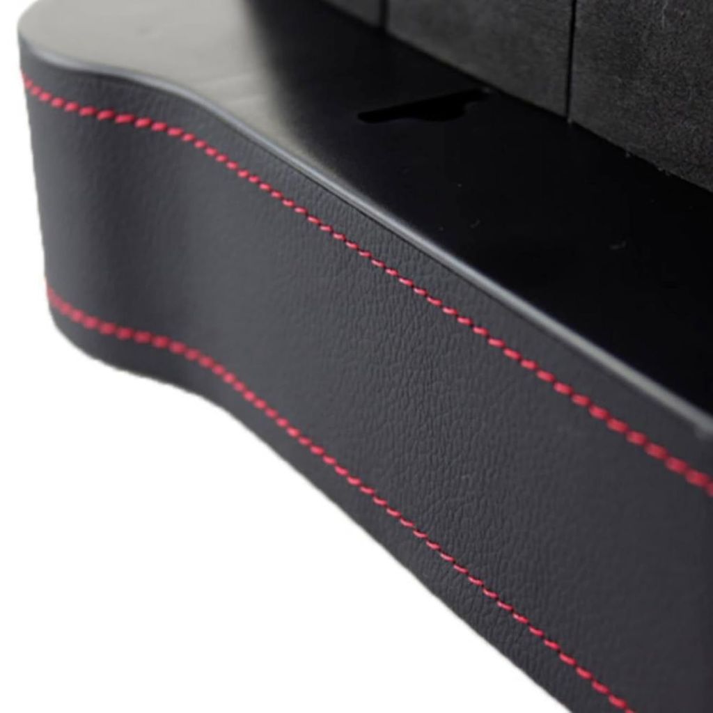 KIT & CO Car Seat Gap Filler Organizer Storage Box with Cup Holders Leather PU Console Side Storage Organizer, Coin Box Pockets, Cards Mobile Holder Interior Accessories Suitable for Cars