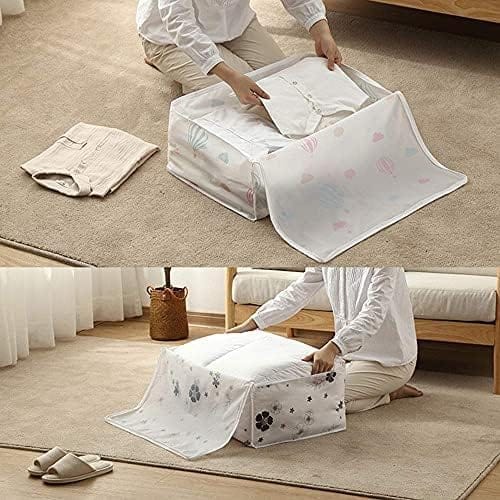 KIT & CO Blanket Storage Organizer, Moisture Proof Mildew Proof Dust Proof Quilt Storage Bags, for Storing Quilts Coats, Jackets Home Use Pillows, Blankets