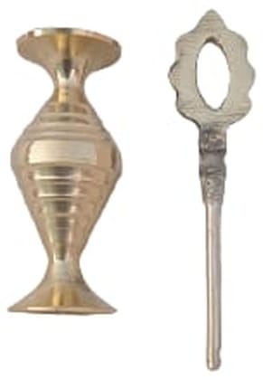 Mii Art brass surmedani with surma use in eye's muckap[size-9-cm] 1pes