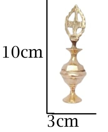 Mii Art brass surmedani with suma use in eye's muckap(size 10 cm) pack of 1 pcs