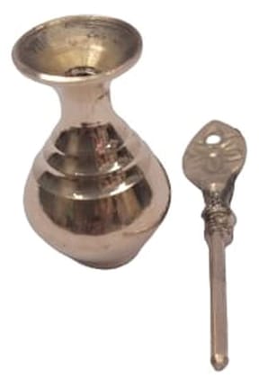 Mii Art brass surmedani with surma use in eye's muckap [size-8cm] 1pes