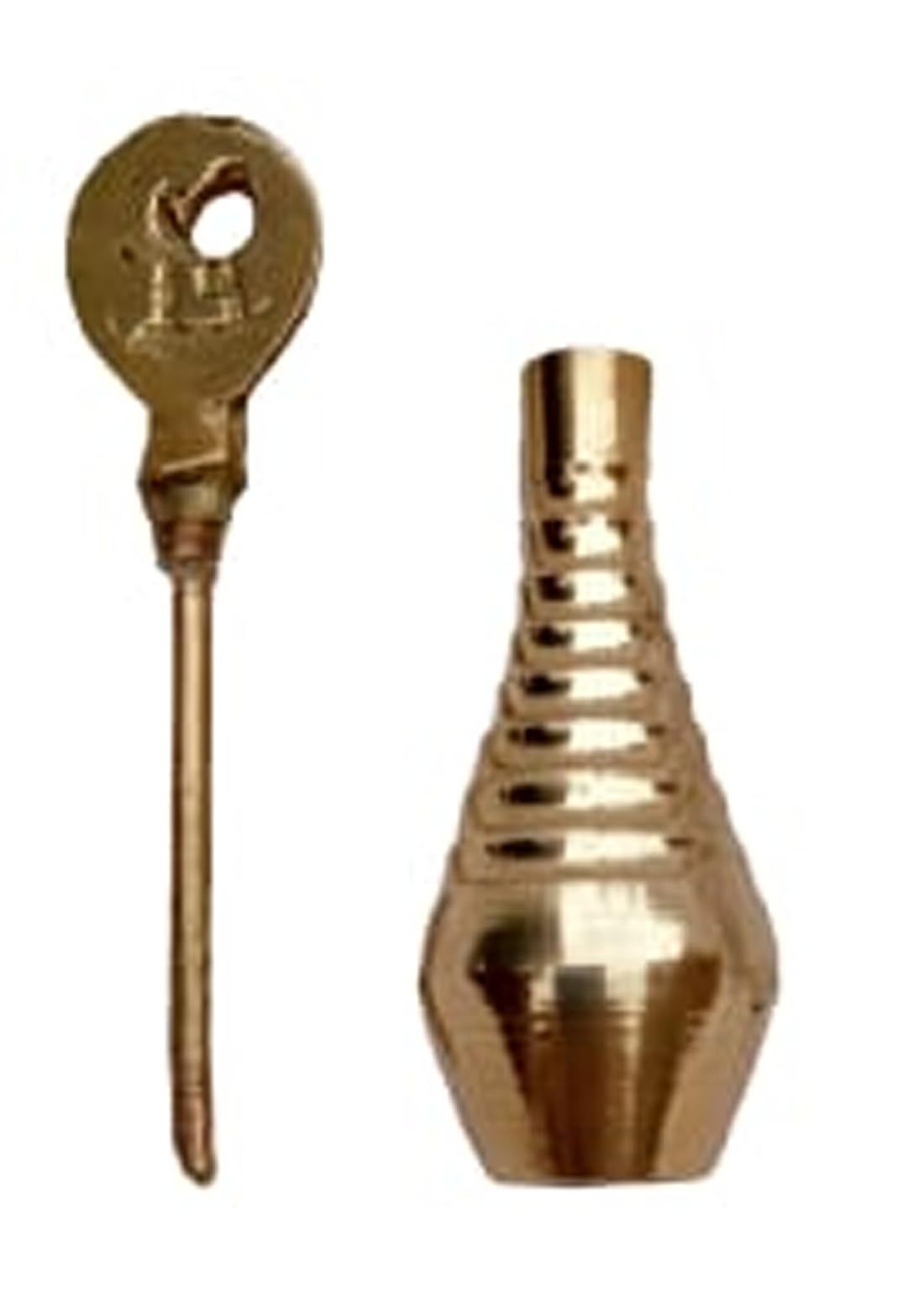 Brass surmedani with surma use in eye's makeup