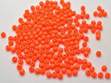 Mii Art Embroidery Material,Beads for Jewelry Making Material,zari Work Beads(Size-5 mm)(Material-Plastic)(Color-Orange) in 1 Pack 50 gm