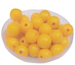 Mii Art Embroidery Material,Beads for Jewelry Making Material,zari Work Beads(Size-6 mm)(Material-Plastic)(Color-Light Orange) in 1 Pack 50 gm