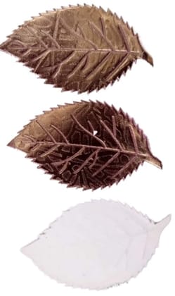 Mii Art Brown Color Silk Leafs for Jewelry Making Material,Embroidery Material(Pack of 50 Leafs)