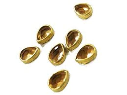 Mii Art Golden Half pan Shape Beads Using for Embroidery & Craft,jewalery Material(Color-Golden)(Size-6 mm) Pack of 50g.