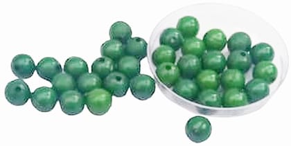 Mii Art Embroidery Material,Beads for Jewelry Making Material,zari Work Beads(Size-6 mm)(Material-Plastic)(Color-Green) in 1 Pack 50 gm