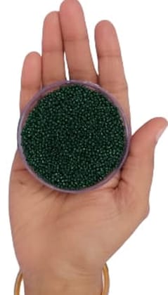 Mii Art Embroidery Material,Jewelry Making Beads,zari Work Beads(Color-Black)(size-1mm) 200 gm,Beads for Jewelry Making Material.