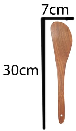 Mii Art Wooden Flip/Spatula/Spoon palta for Cooking & Serving Kitchen Tools palta (size-30cm) Pack of 1pcs.