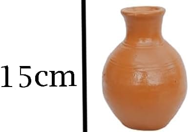 Mii Art Flower vase Made of Teracotta Clay Handicrafts ShowPiece Terracotta Vase for Table decoretion(size-14cm)pack of 1 pcs