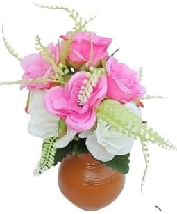 Mii Art Mitti fuldani Made of Terracotta Clay Handicrafts ShowPiece Vase with Flower Handmade Flower Pot Eco-Friendly Home D�cor(Size Large) 1 pcs.