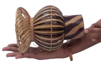 MiiArt Bamboo  vase for Living Room Office (size-20 cm) Pack of 1 pcs. Bamboo Vase