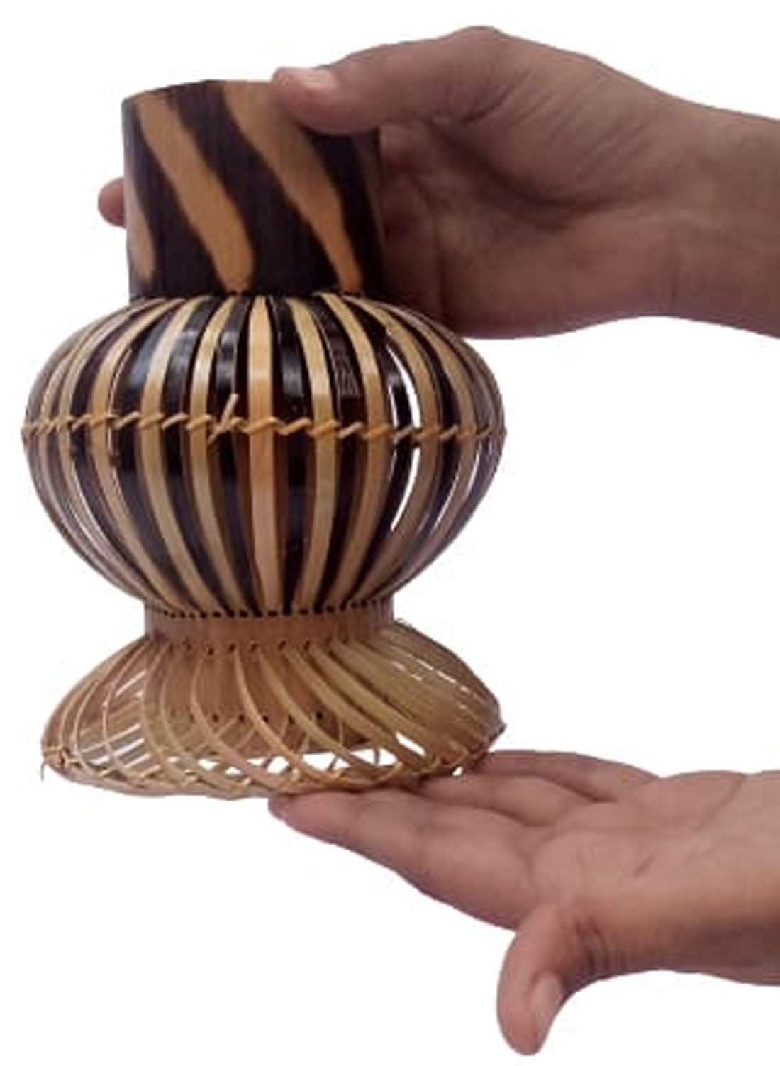 MiiArt Bamboo  vase for Living Room Office (size-20 cm) Pack of 1 pcs. Bamboo Vase