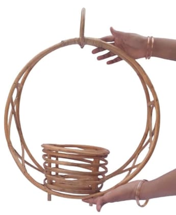 Mii Art Bamboo Hanging Port for maney Plant(Size-23 inch) Pack of 1 Set.
