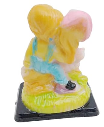 Mii Art boy & girl with rose showpieces Glass Item for Gift(Color-multi)(Material-Glass)(size-9x6 cm) Pack of 1 pcs.