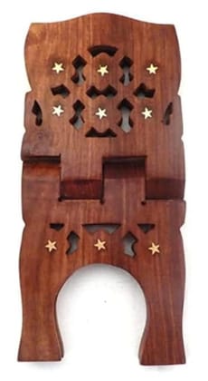 Mii Art 12 and15 inch Wooden holy Rehal Stand for Quran Handmade Book Stand fordable for Quran Book Reading rihal Quran Sharif Books Stand(pack of 2 pcs)