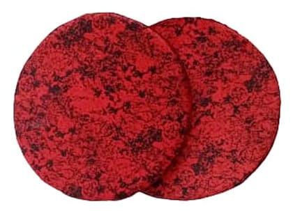 Mii Art red round cushion use for bamboo stool(color-red)(material-sponge)(size-31 cm) pack of 2set.