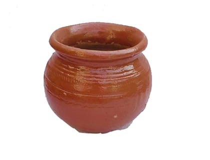 Mii Art mitti ka Matka for Multi Purpose Water Storing Pot for Home & Kitchen(Color-Brown)(Material-Soil)(size-18x18 cm,Large 5,Liter) Pack of 1 pcs