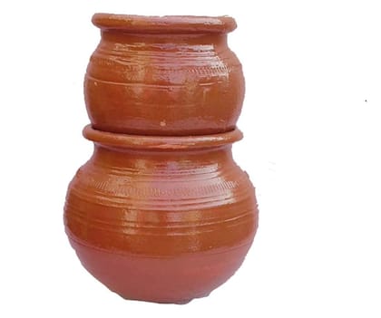 Mii Art Matka for Water Summer Water Pot Multi Purpose Flower Gamla Pot for Balcony, Home, [size-18cm 1.5 liter ,1 liter] 2pcs