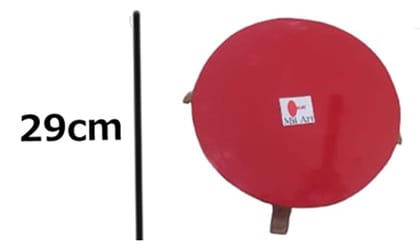 Mii Art Wood chapati Maker with sermeka | Rolling Board(size-pata-29cm) Maker for Home Wooden Board for Kitchen (red Pack of 1)