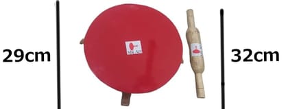 Mii Art Wooden chakla belan chapati Maker Rolling pin and Board(size-polpat-29cm,belan-32cm,) Pack of 1 Set.