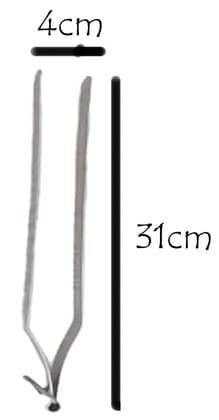 Mii Art stainless steel Tong chimta for Kitchen/Cooking (size 31cm) pack of 1pcs.