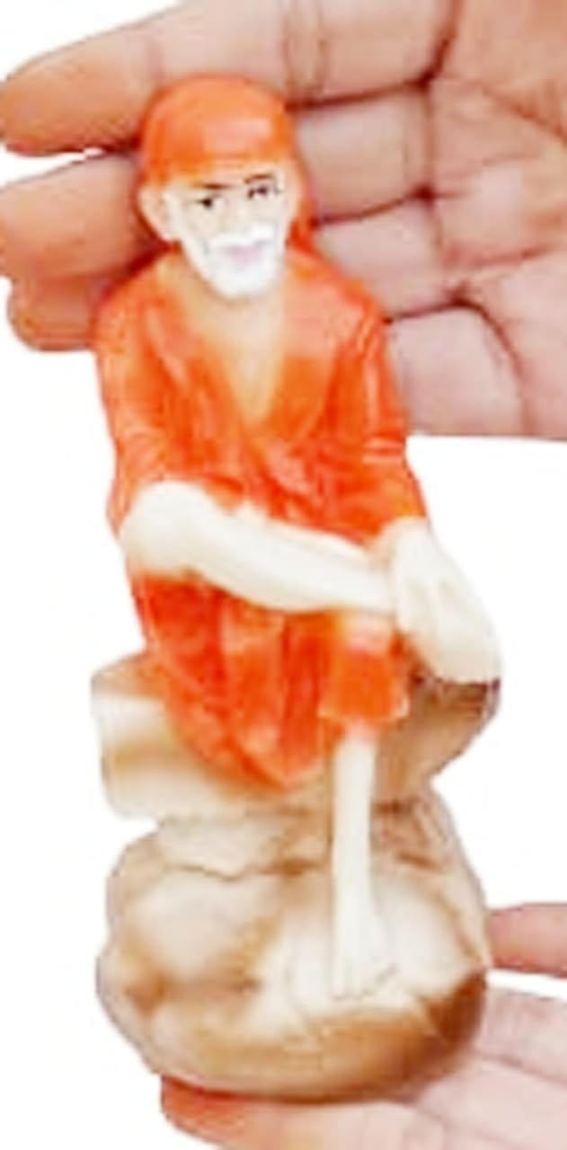 Mii Art Sai Baba Statue for Pooja Room Home Temple Idol Car Dashboard gift item pack of 1 pcs