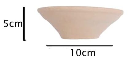 Mii Art Earthenware Bowl for Serving Curd, Vegetables, Snacks,kheer, Soup Handmade earthen Clay Terracotta Decorative Bowl(Color-Brown)(Material-Soil)(size-5x10 cm,Small) Pack of 6 .