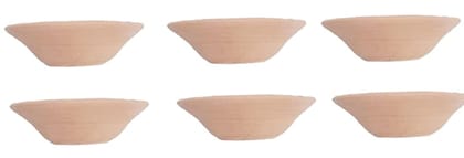 Mii Art Earthenware Bowl for Serving Curd, Vegetables, Snacks,kheer, Soup Handmade earthen Clay Terracotta Decorative Bowl(Color-Brown)(Material-Soil)(size-5x10 cm,Small) Pack of 6 .