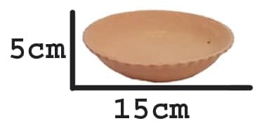 Mii Art mitti ka Bowl for kheer and Sweets(size-5-15 cm) Pack of 3pcs.