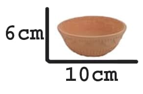 Mii Art mitti ka Bowl for kheer and Sweets(Size-6 x 10 cm) Pack of 3pcs.