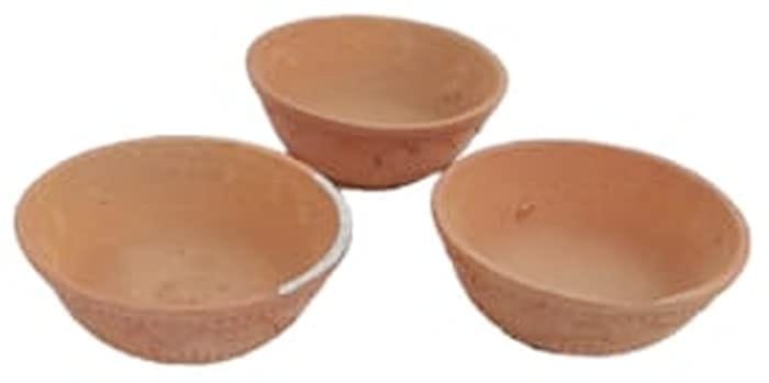 Mii Art mitti ka Bowl for kheer and Sweets(Size-6 x 10 cm) Pack of 3pcs.