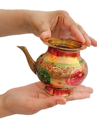 Mii Art Brass Antique Item,Brass Neti Pital ka Pani ka Lota(Color-Golden)(Material-Brass)(Size-small-11cm and Large-20 cm)