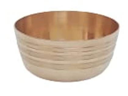 Mii Art pure Brass Bowl for pooja(Color-Golden)(Material-Brass)(Size-10 Cm Small Bowl) Pack of 1Pcs