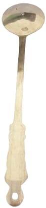 Mii Art Pure Brass Spoon Pital Cooking & Serving Kitchen Tools, Salad Spoon, Flip Spatula, Ladle, Brass Utensils(size-44cm) Pack of 1pcs.