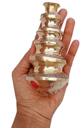 Mii Art Brass Handi for Home Decor and Gift,teble decoretion(size-13 cm) in 1 Pack 5pcs.