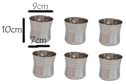 Mii Art Stainles Steel Water and Juice Glasses Set of 6, 350ml, Medium Size Tumbler Oval Glasses for Drinking Juice, Water, Sharbat and Cocktails, Glass Water Glass Mii Art Stainles Steel Water and Juice Glasses Set of 6, 350ml, Medium Size Tumbler Oval Glasses for Drinking Juice, Water, Sharbat and Cocktails, Glass Water Glass