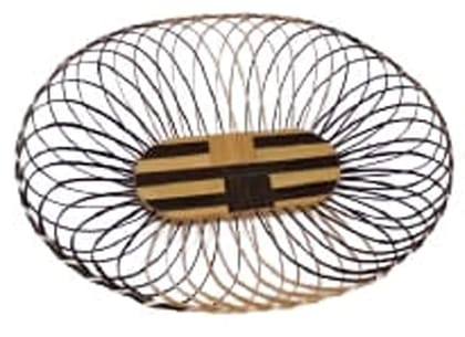 Mii Art Bamboo oval shape Flower Basket,Best for puja,Dining Table and Home Decoration,Fruit Basket(size-11 inch,Large) Pack of 1 pcs