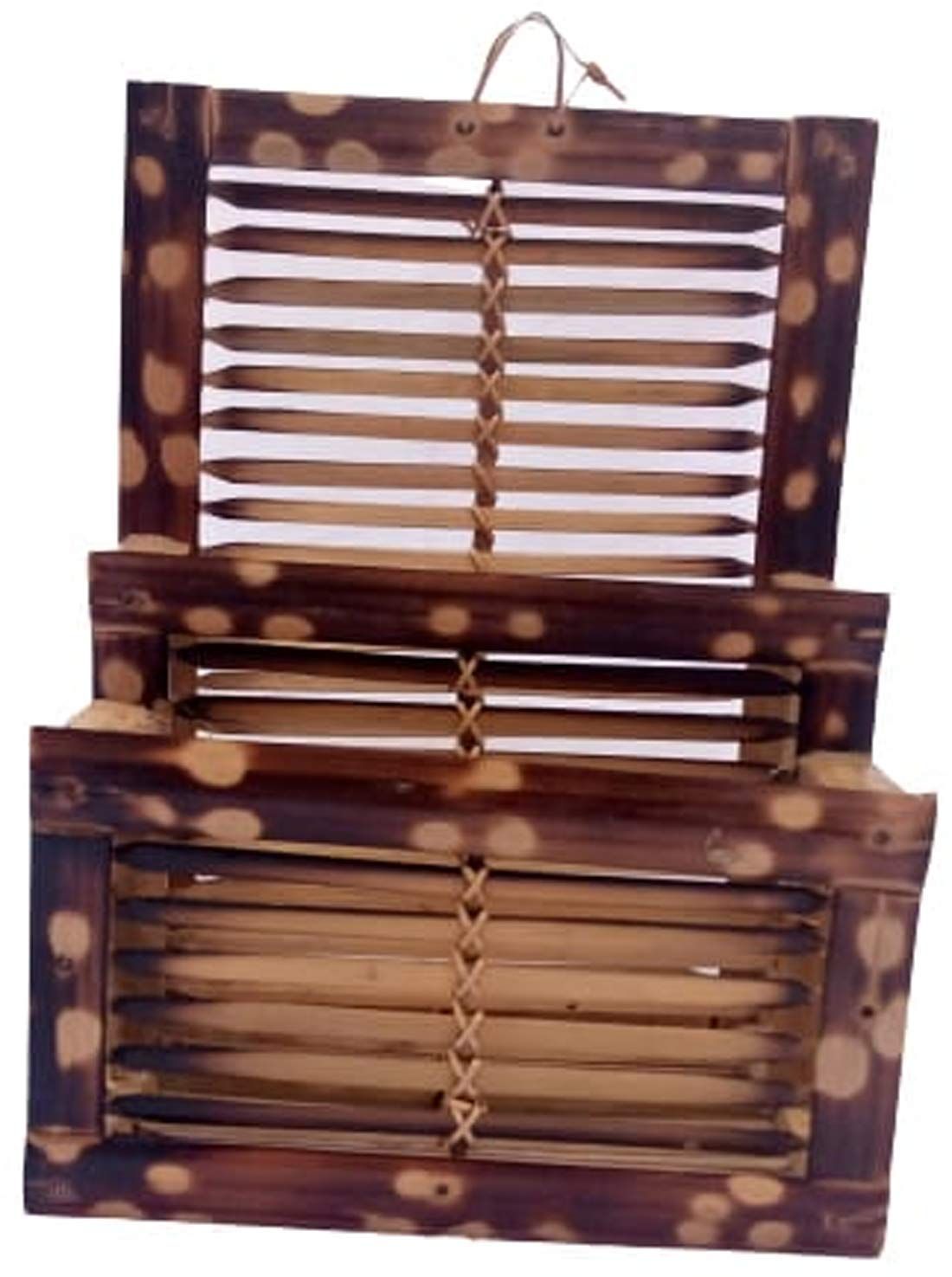 Mii Art Bamboo Item,Bamboo Wall Hanging Magazine Rack for brochure Pamphlet Holder Stand for Living Room Office File Organizer,Handicraft Item (Material-Bamboo)Pack of 1 pcs.