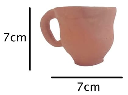 Mii Art Clay Tea Cup Set(size-7cm) 2pcs. Glass Coffee Mug