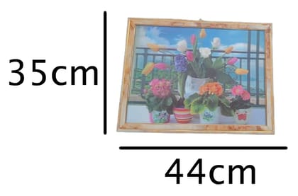 Mii Art flower 3D wall frame for wall decoration (size-35x45)pack of 1 pcs (multi)