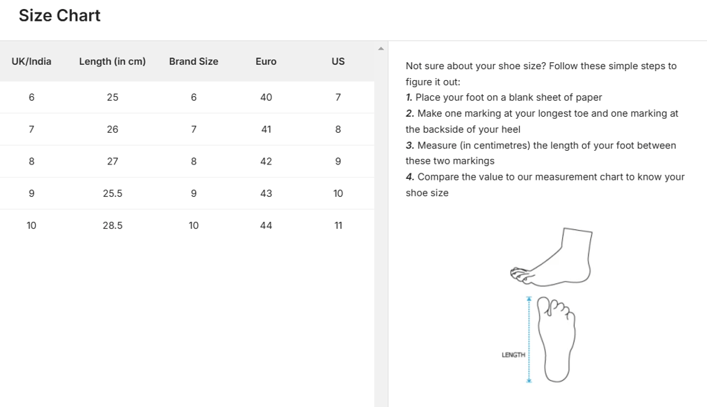 Size Guide