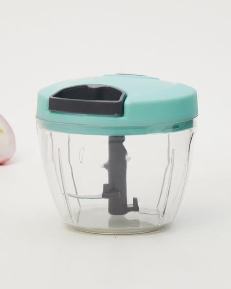 "All-in-One Food Chopper, Dicer, and Slicer with 3 Interchangeable Blades for Effortless Food Preparation"