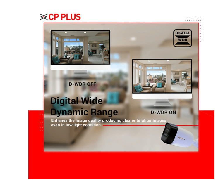CP PLUS 5MP IR Outdoor Bullet Camera | 3.6MM Lens Up to 20M IR Distance | Max. 25fps@5MP (16:9 Video Output), White - CP-USC-TC51PL2-V3