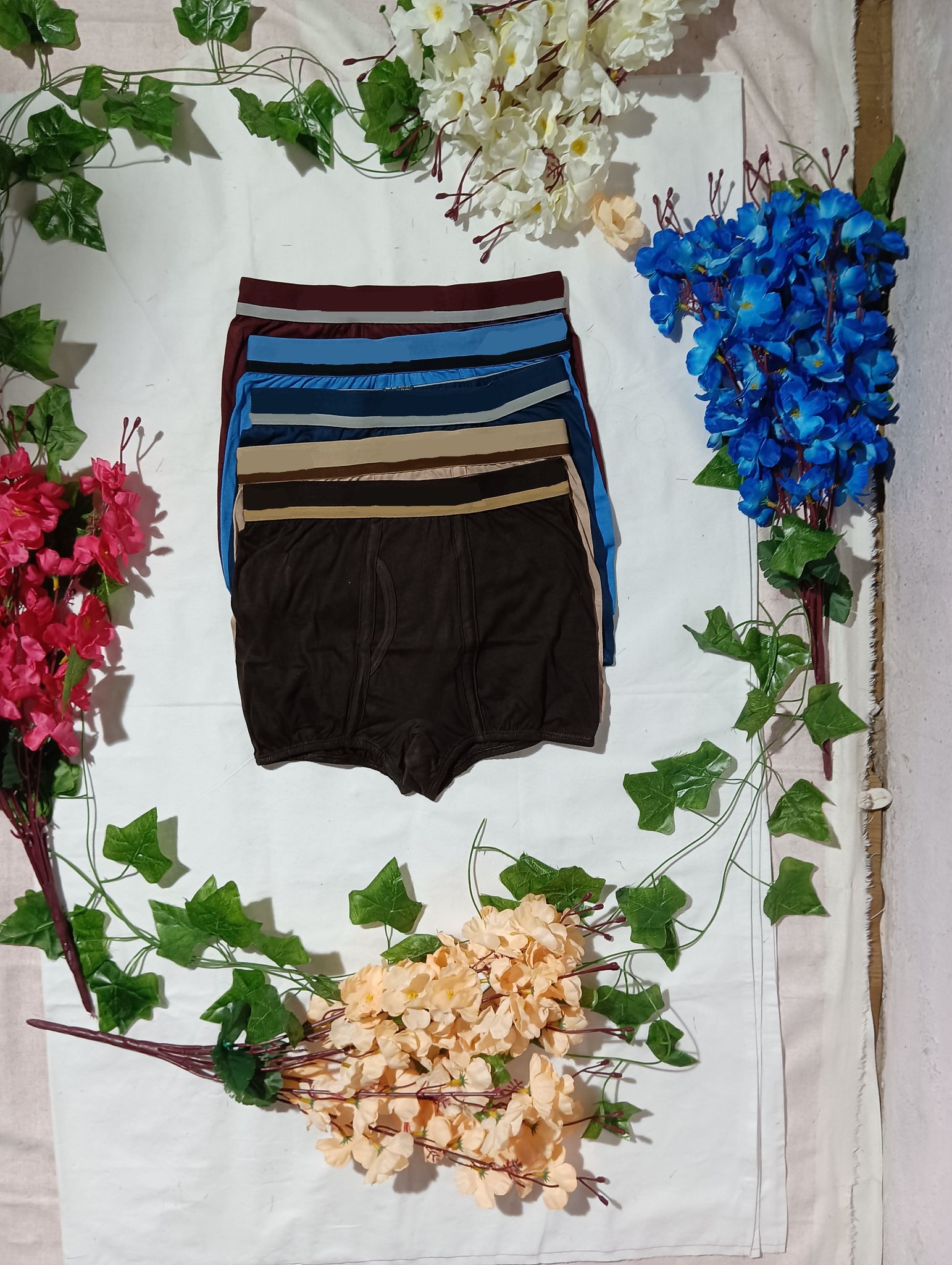 PACK OF 5 Comfy Cotton Mini Trunks - Multicolour