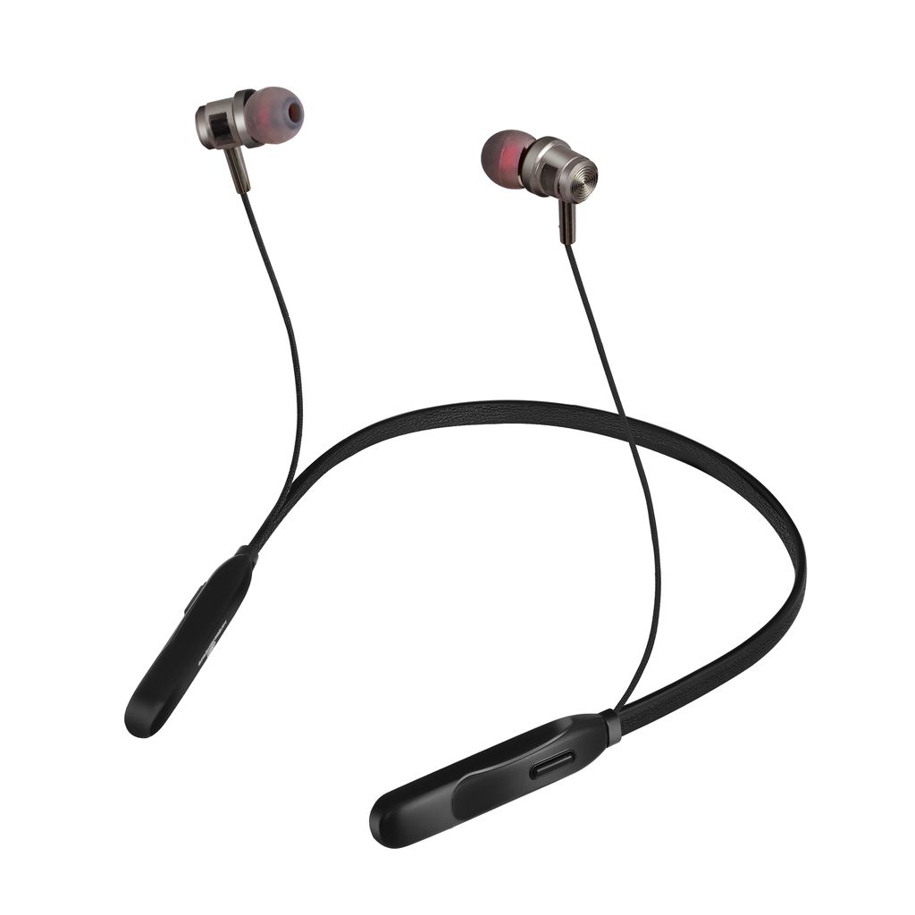 DezireFit In Ear Bluetooth Neckband, Deep Bass, Built-in Mic, Upto 28 Hrs Playtime Bluetooth  (Black, In the Ear)
