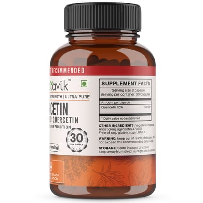 Vaastavik Quercetin Supplement Capsules Extract 500mg