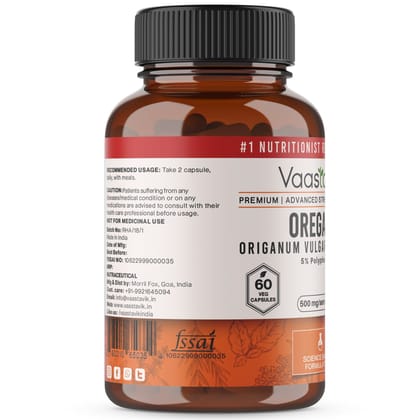 Vaastavik Oregano Supplements 60 Veg Capsules