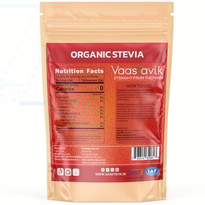 Vaastavik Stevia Leaf Sweetener 100gm